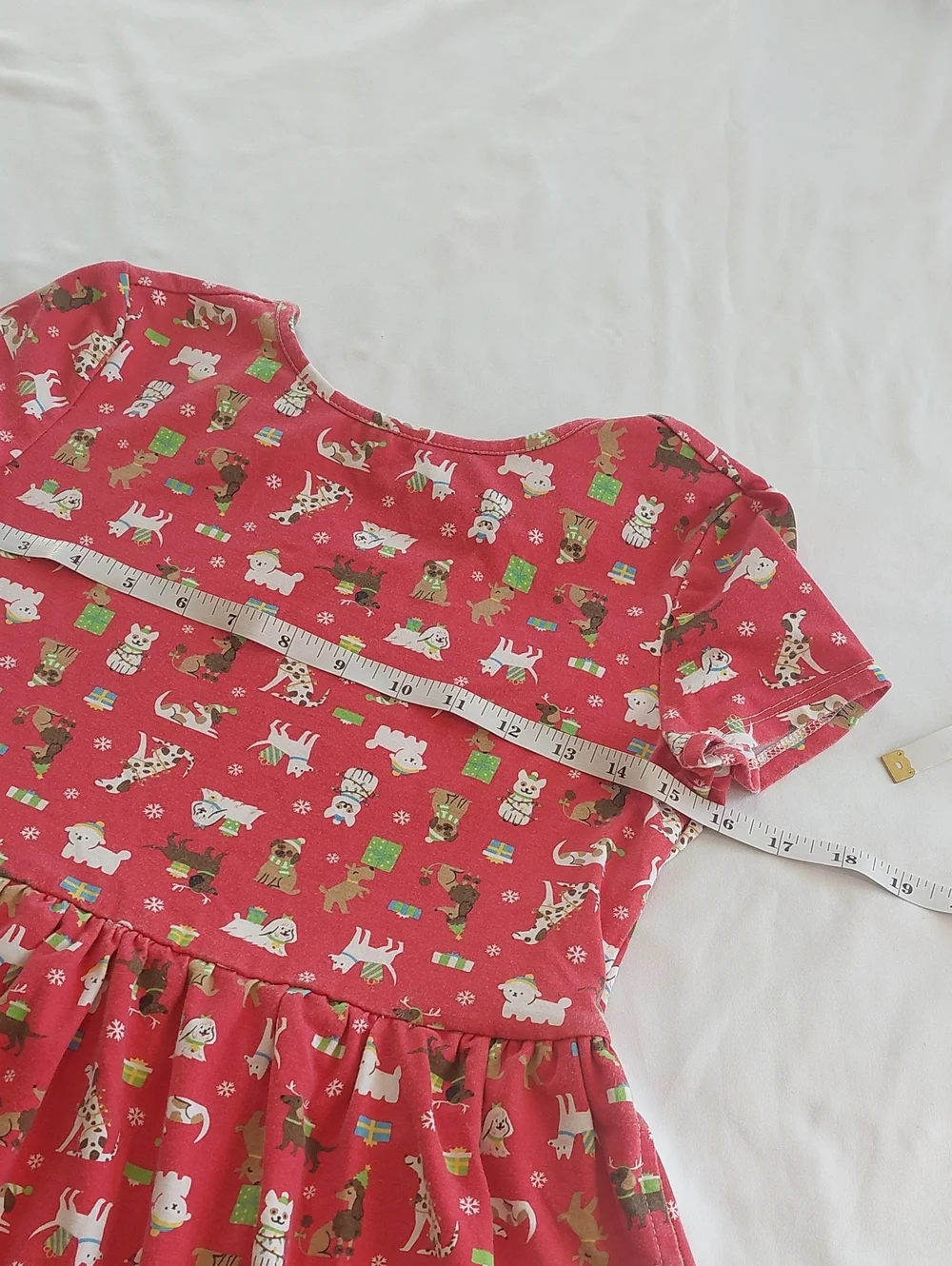 Girls Pink Dog Print Twirl Dress
